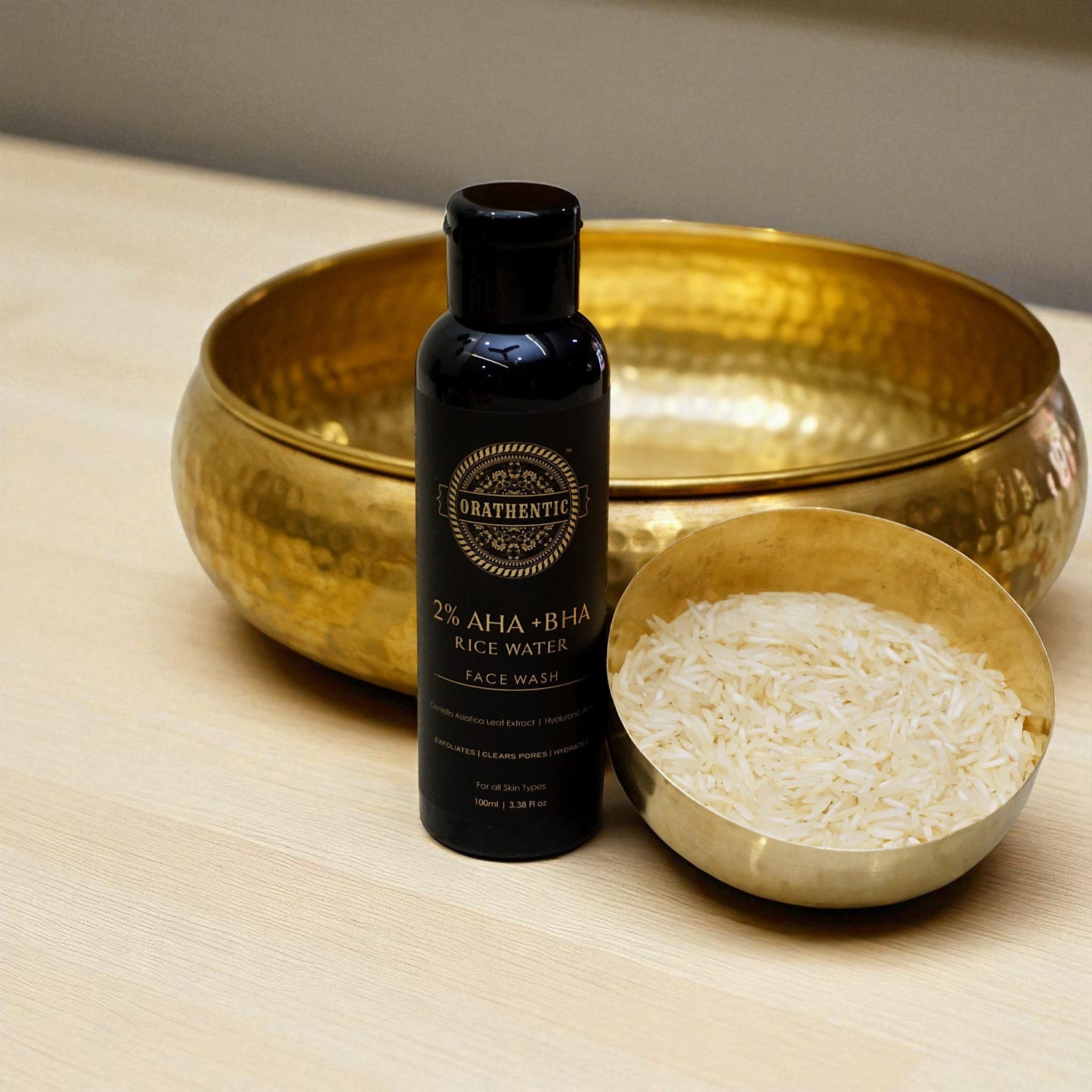 2% AHA + BHA Rice Water Facewash | with Centella Asiatica Leaf Extract + Tea Tree Extract | 100ml